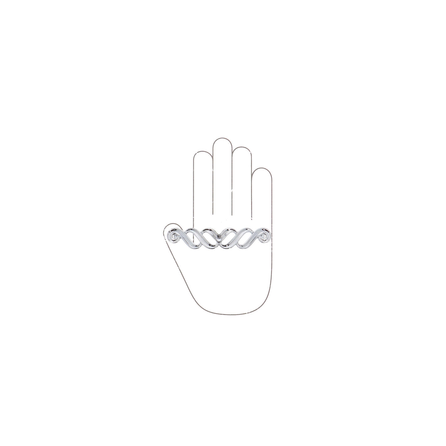 Poignée pour meubles en zamac Entraxe 96mm chrome poli - Gris / argent, Zamak – Image 4