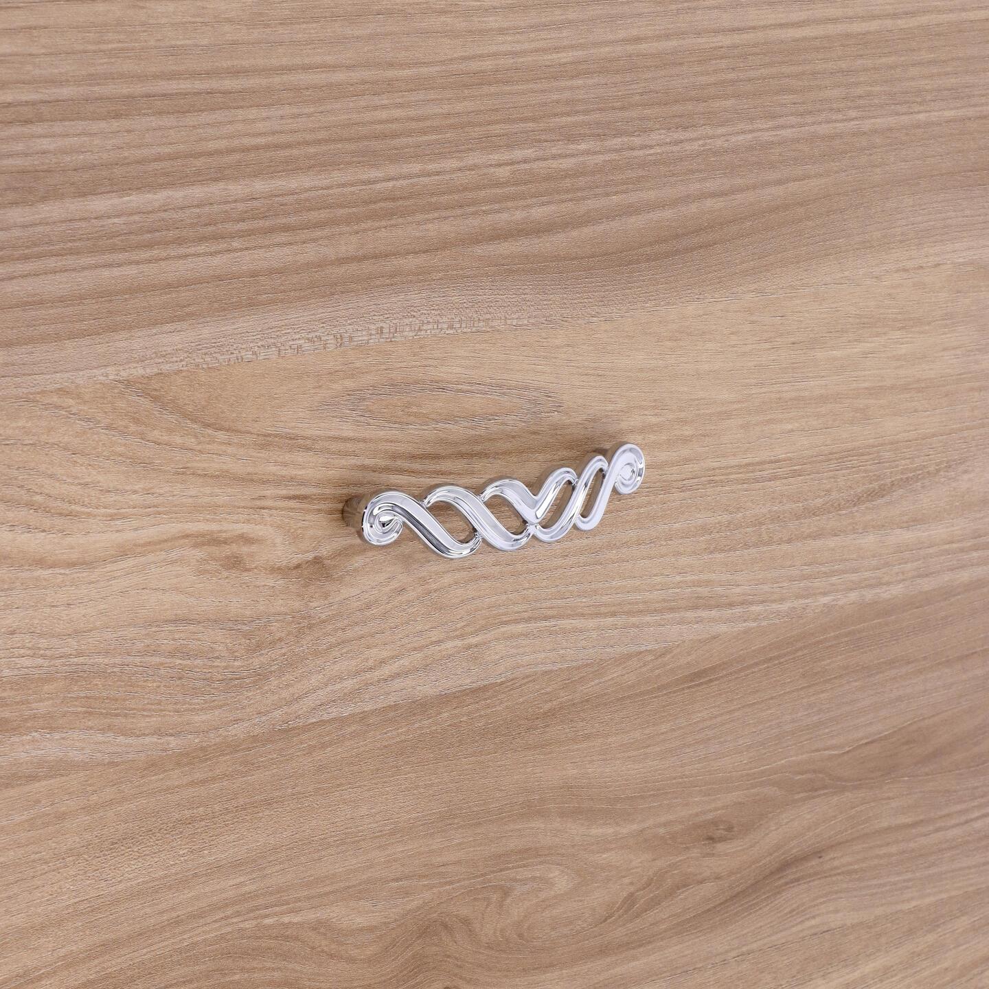 Poignée pour meubles en zamac Entraxe 96mm chrome poli - Gris / argent, Zamak – Image 5