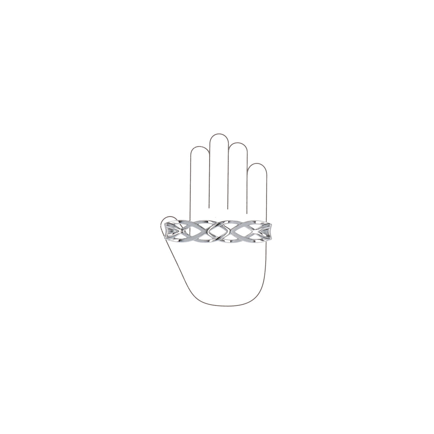 Poignée pour meubles en zamac Entraxe 96mm chrome poli - Gris / argent, Zamak – Image 4