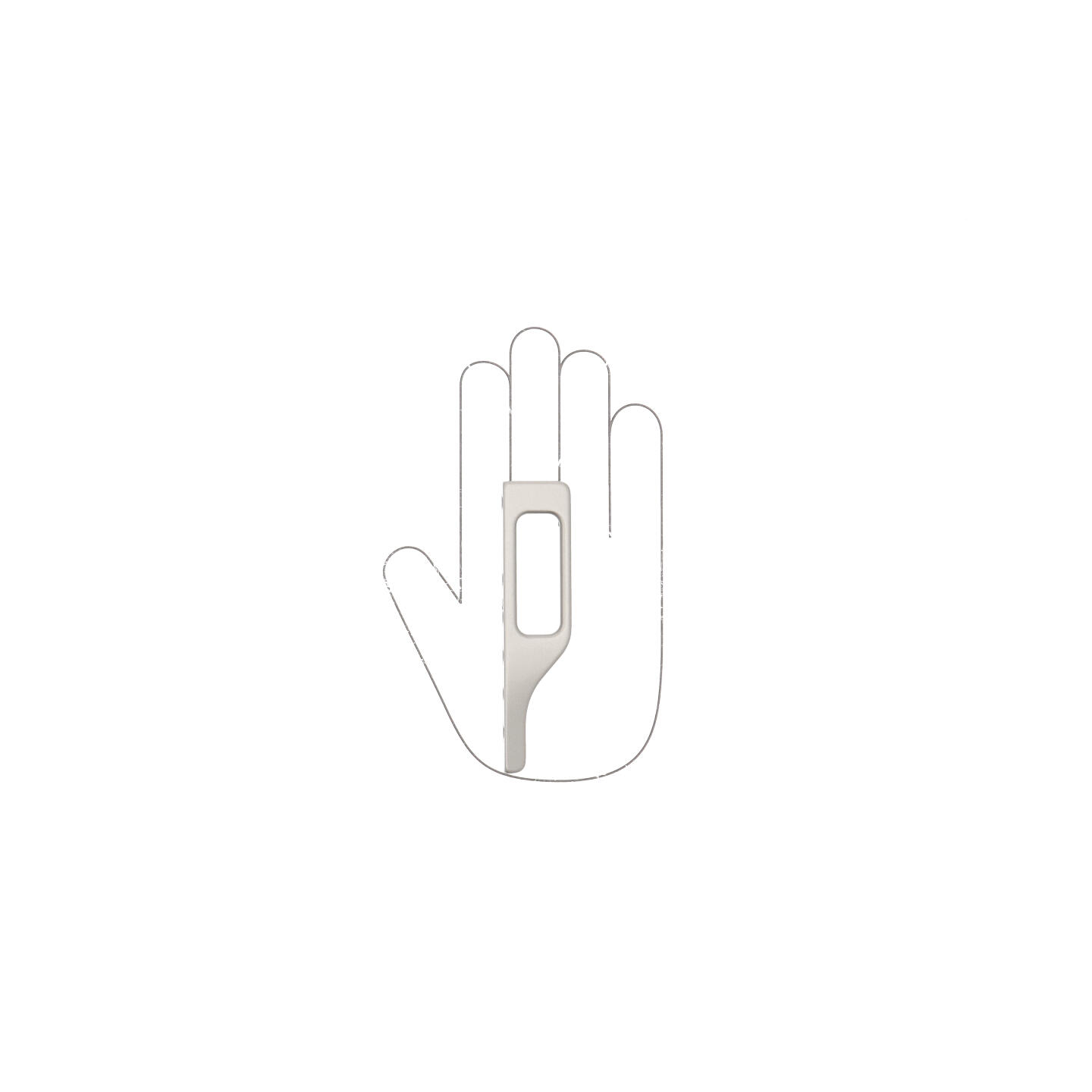 Poignée pour meubles en zamac Entraxe 96mm Alucover platine - Gris / argent, Zamak - Image 4