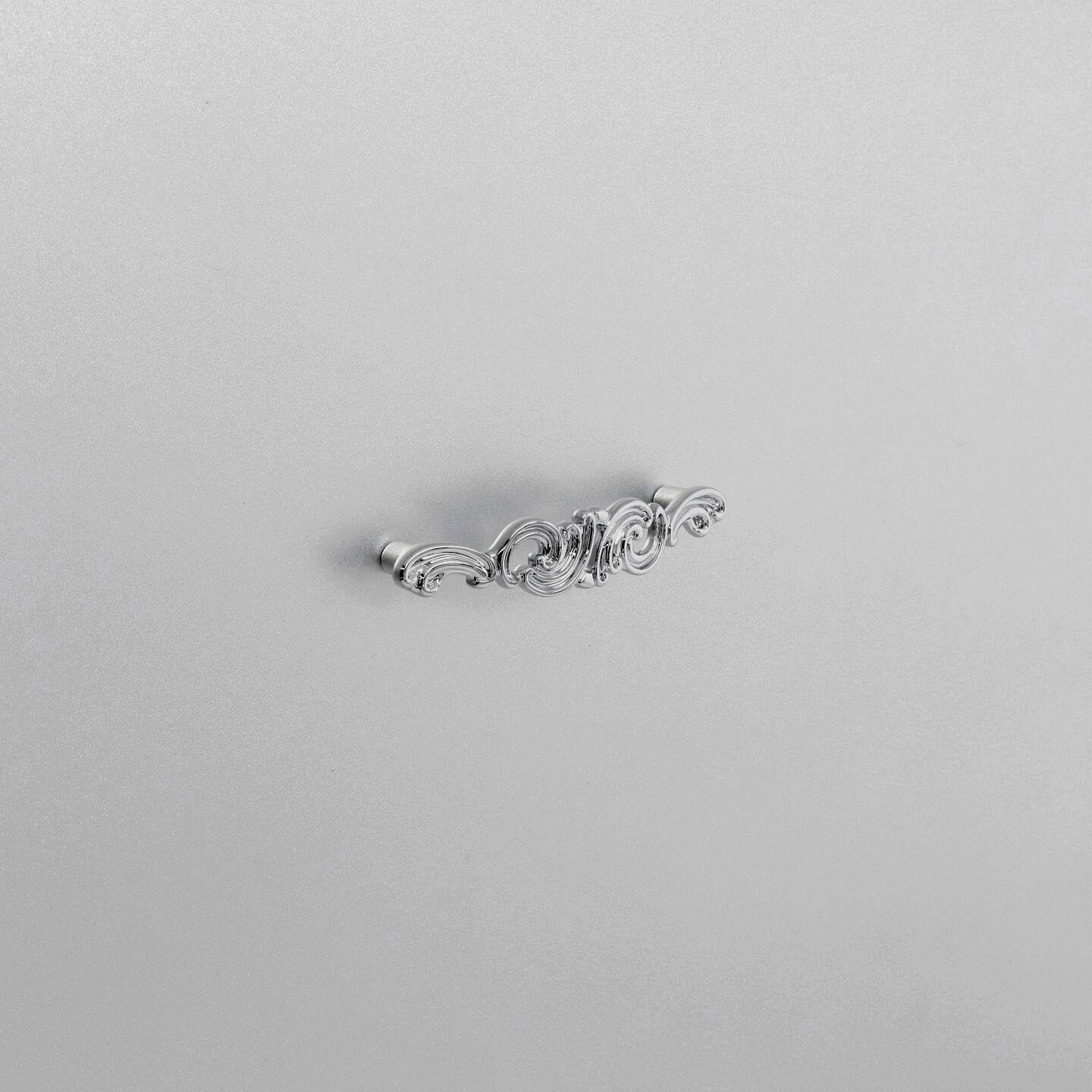 Poignée pour meubles en zamac Entraxe 96mm chrome poli - Gris / argent, Zamak - immagine 5
