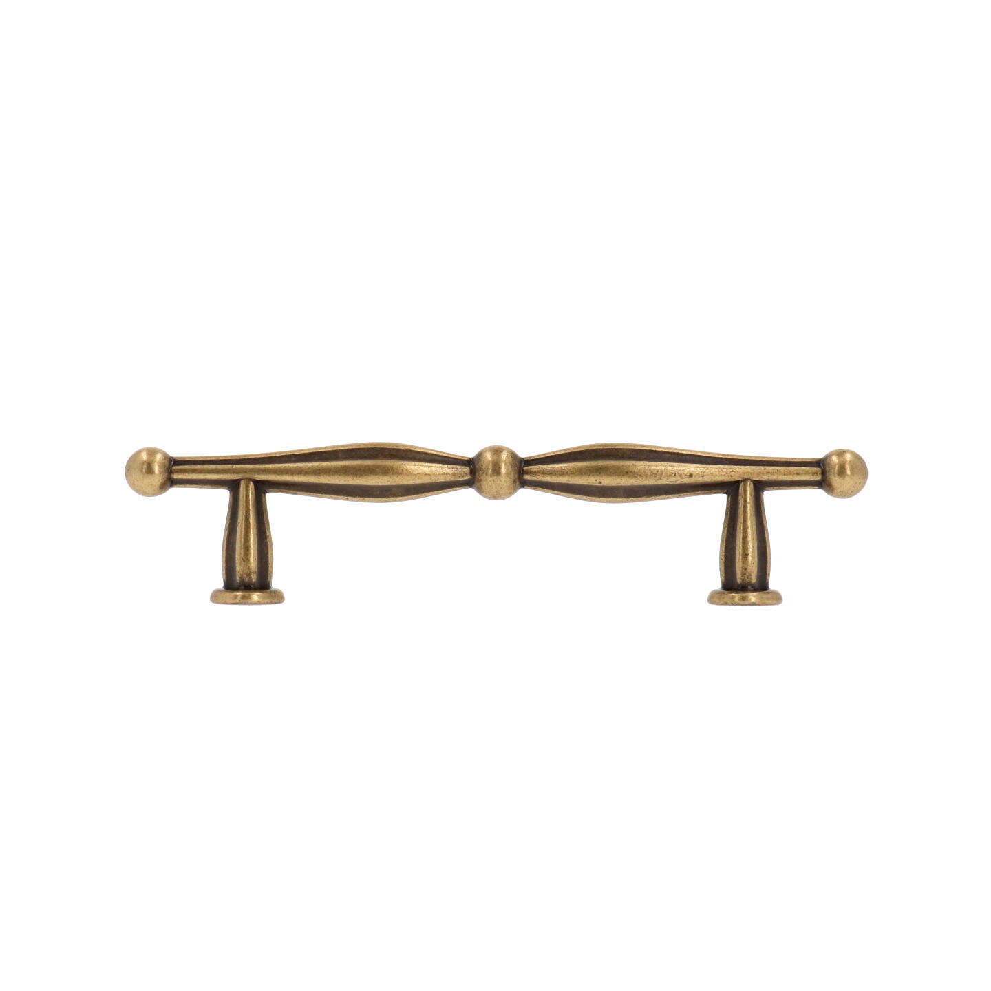 Poignée pour meubles en zamac Entraxe 96mm Florence antique - Marron, Zamak – Image 2