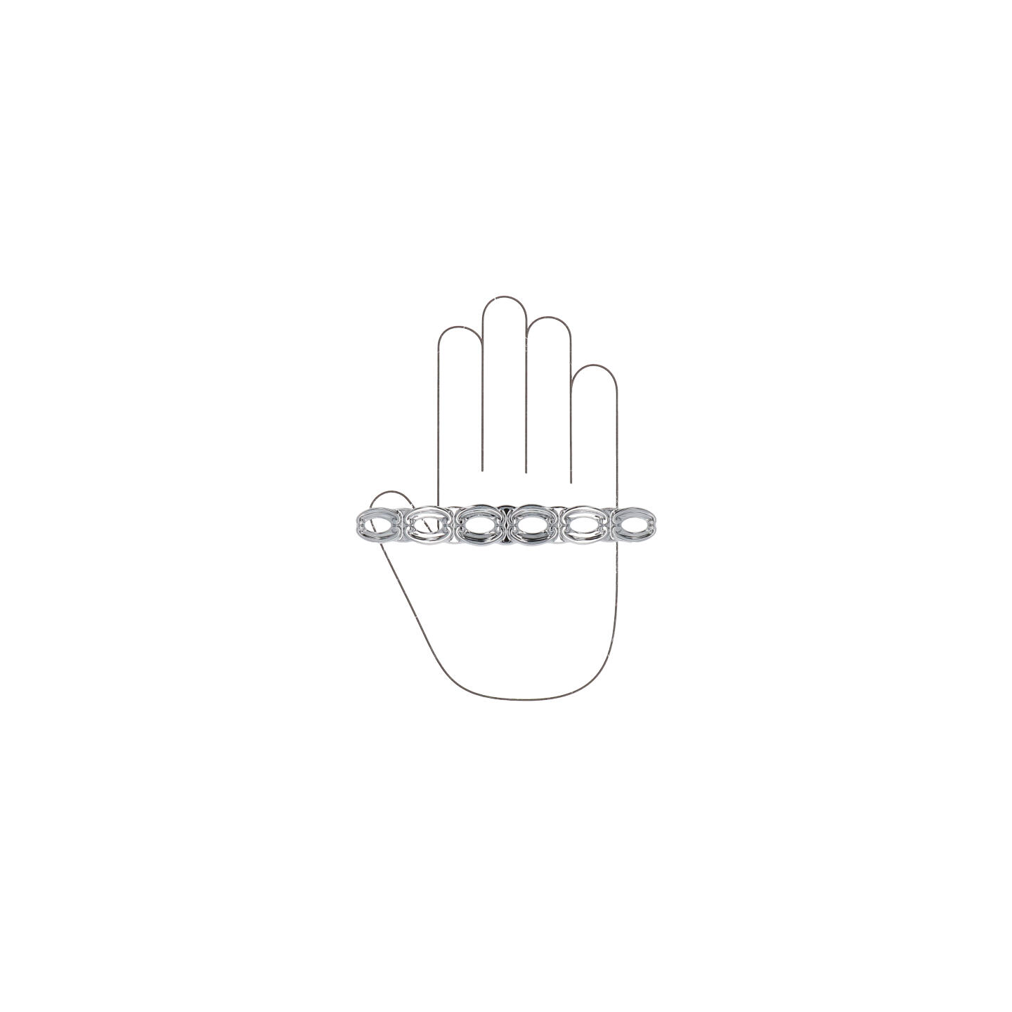 Poignée pour meubles en zamac Entraxe 96mm chrome poli - Gris / argent, Zamak – Image 4