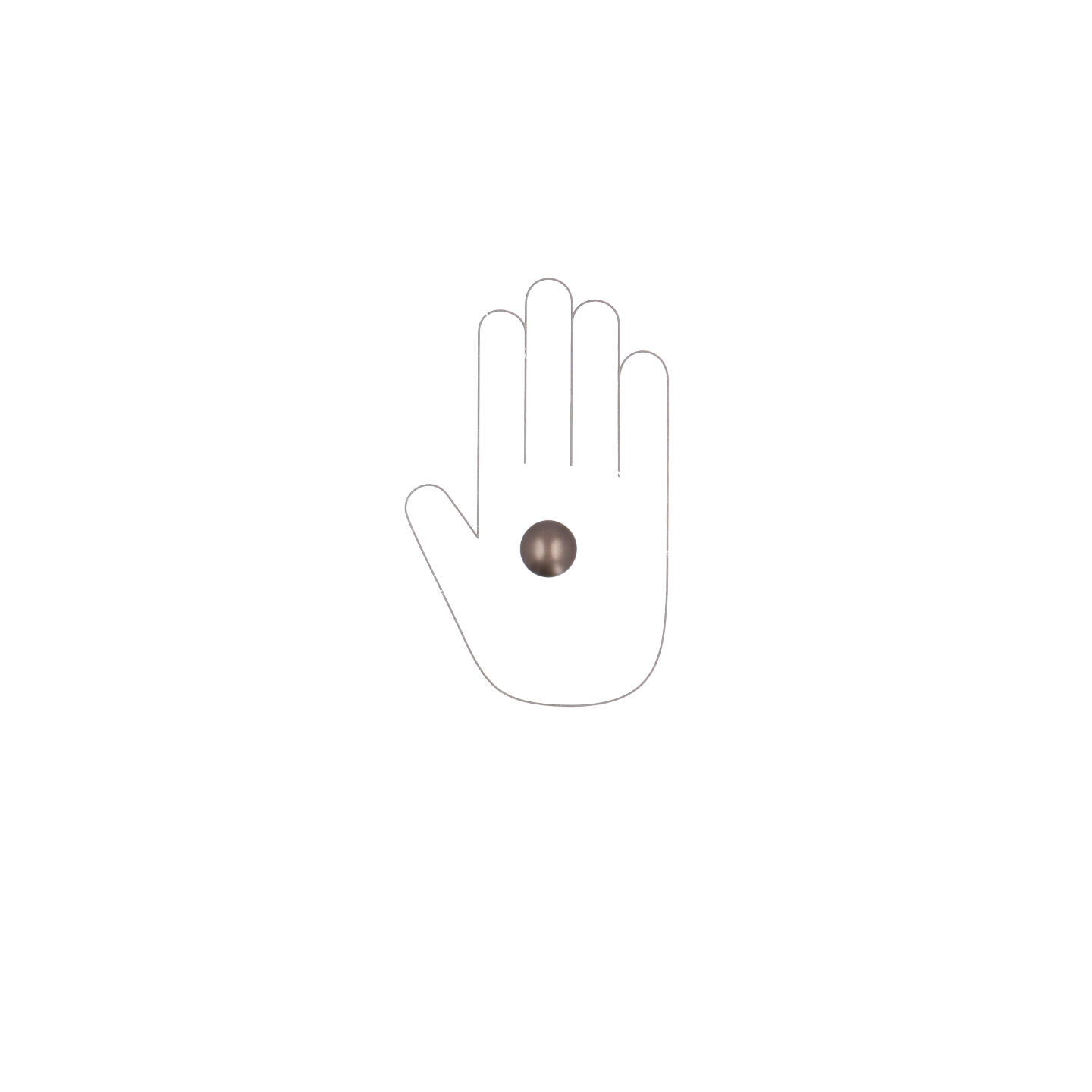 Bouton pour meubles en zamac Diamètre 25mm Brun alu - Marron, Zamak – Image 4