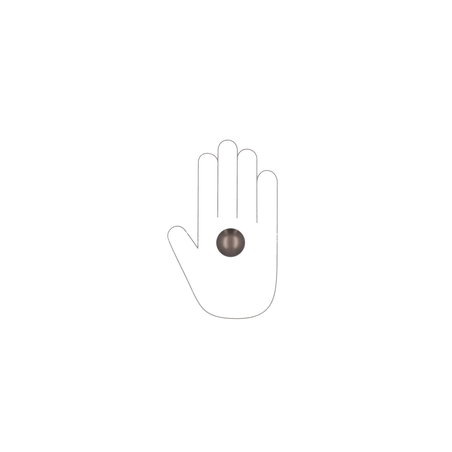 Bouton pour meubles en zamac Diamètre 30mm Brun alu - Marron, Zamak – Image 4