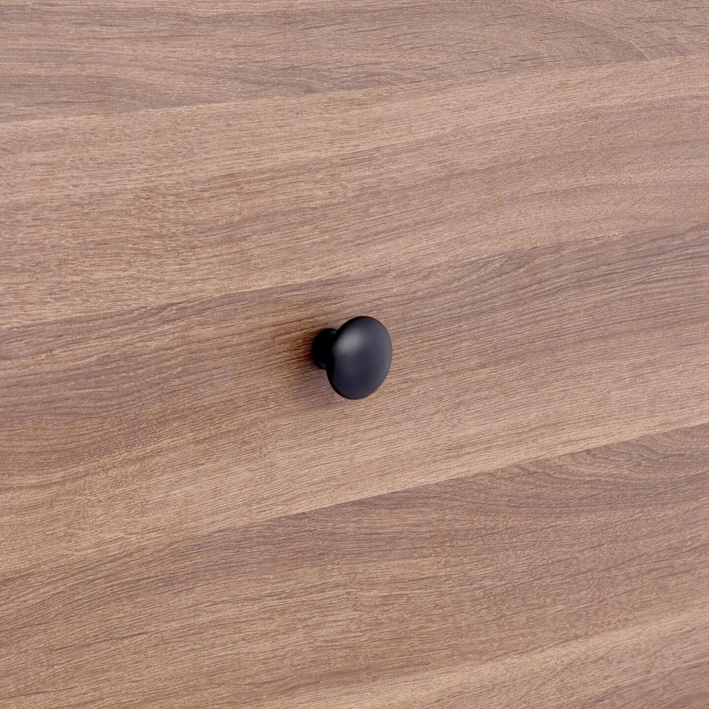 Bouton pour meubles en zamac Diamètre 35mm Vernis noir mat - Zamak - Image 5