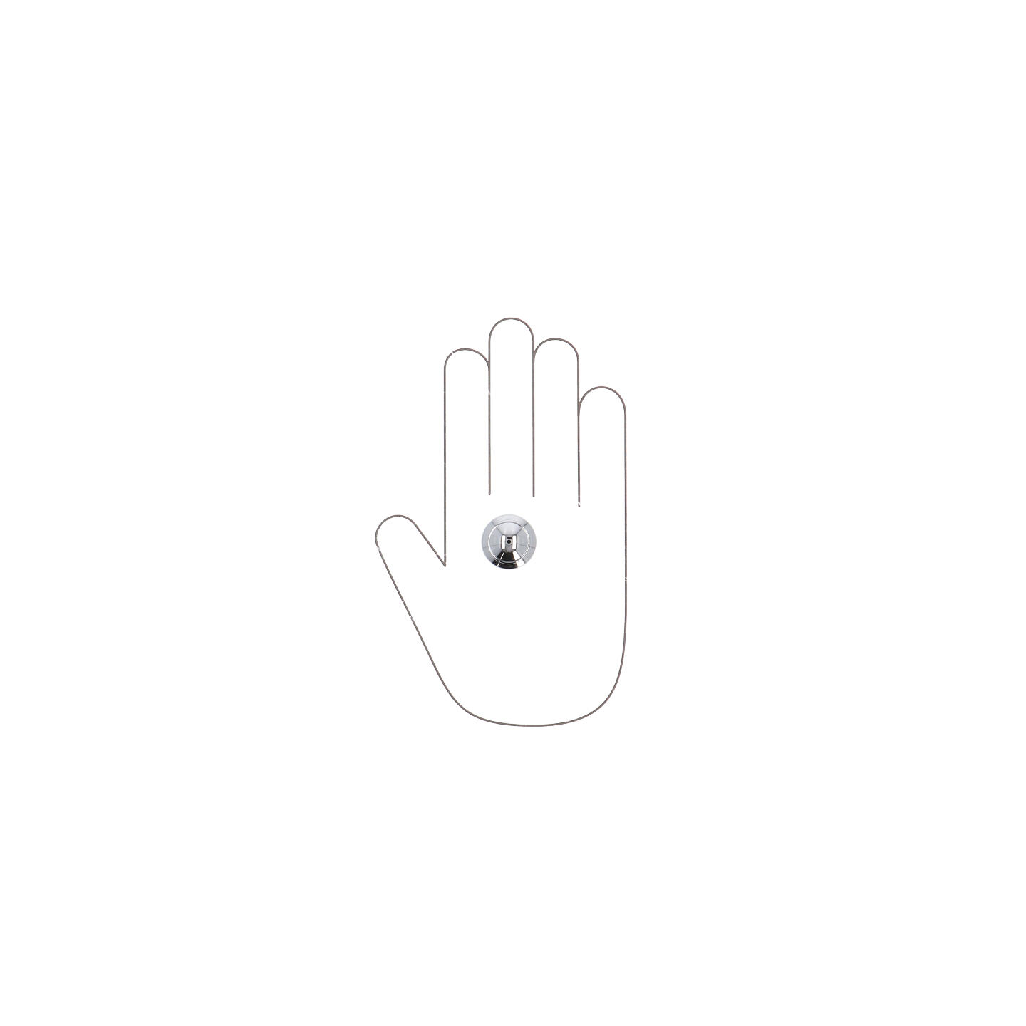 Bouton pour meubles en zamac Diamètre 25mm chrome poli - Gris / argent, Zamak - immagine 4