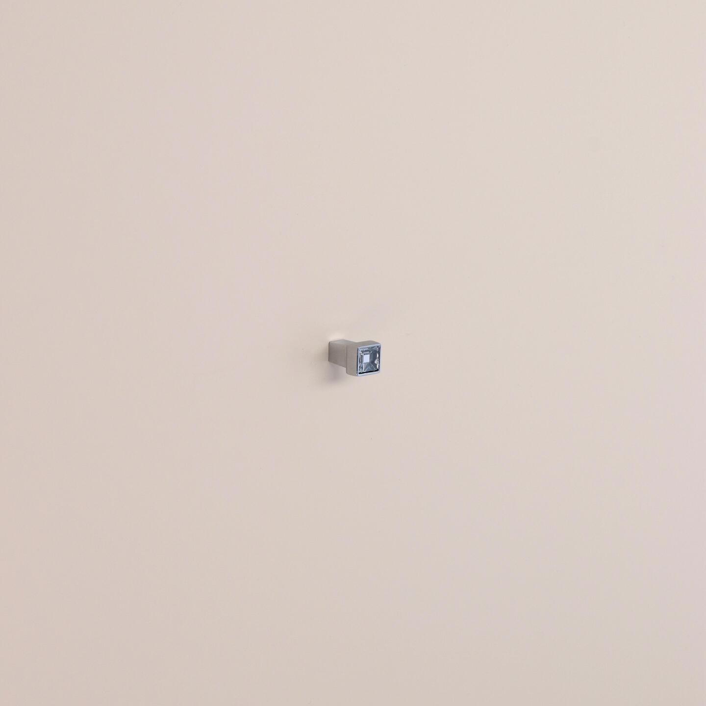 Bouton pour meubles en zamac et cristal Diamètre 13mm x 21 chrome poli - Gris / argent, Zamak – Image 5