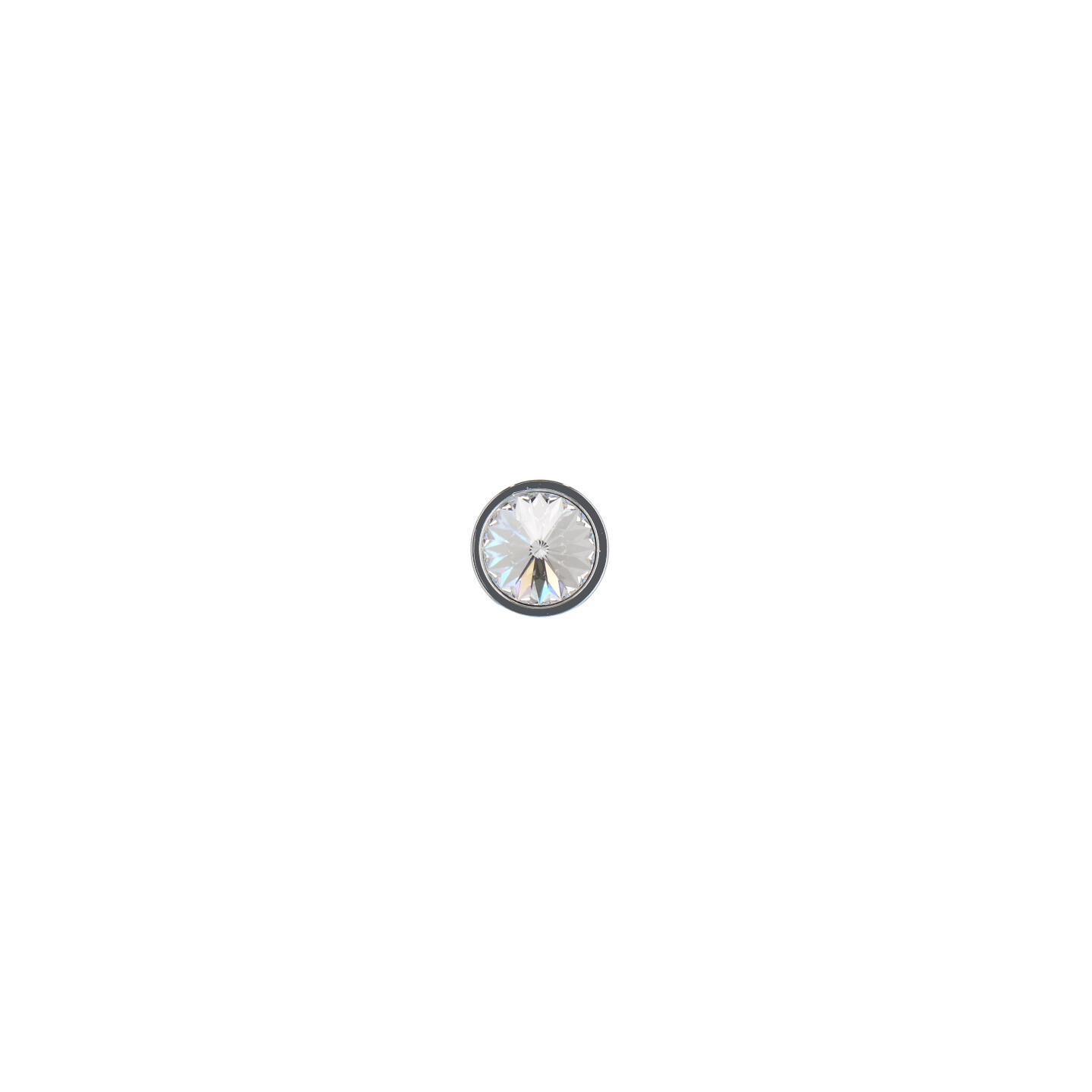Bouton pour meubles en zamac et cristal Diamètre 17mm chrome poli - Gris / argent, Zamak - Image 3