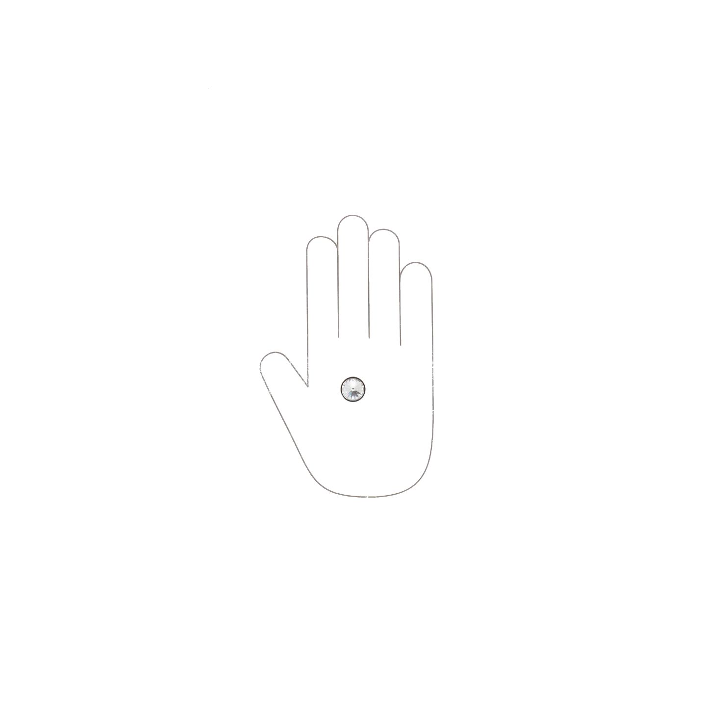 Bouton pour meubles en zamac et cristal Diamètre 17mm chrome poli - Gris / argent, Zamak - Image 4
