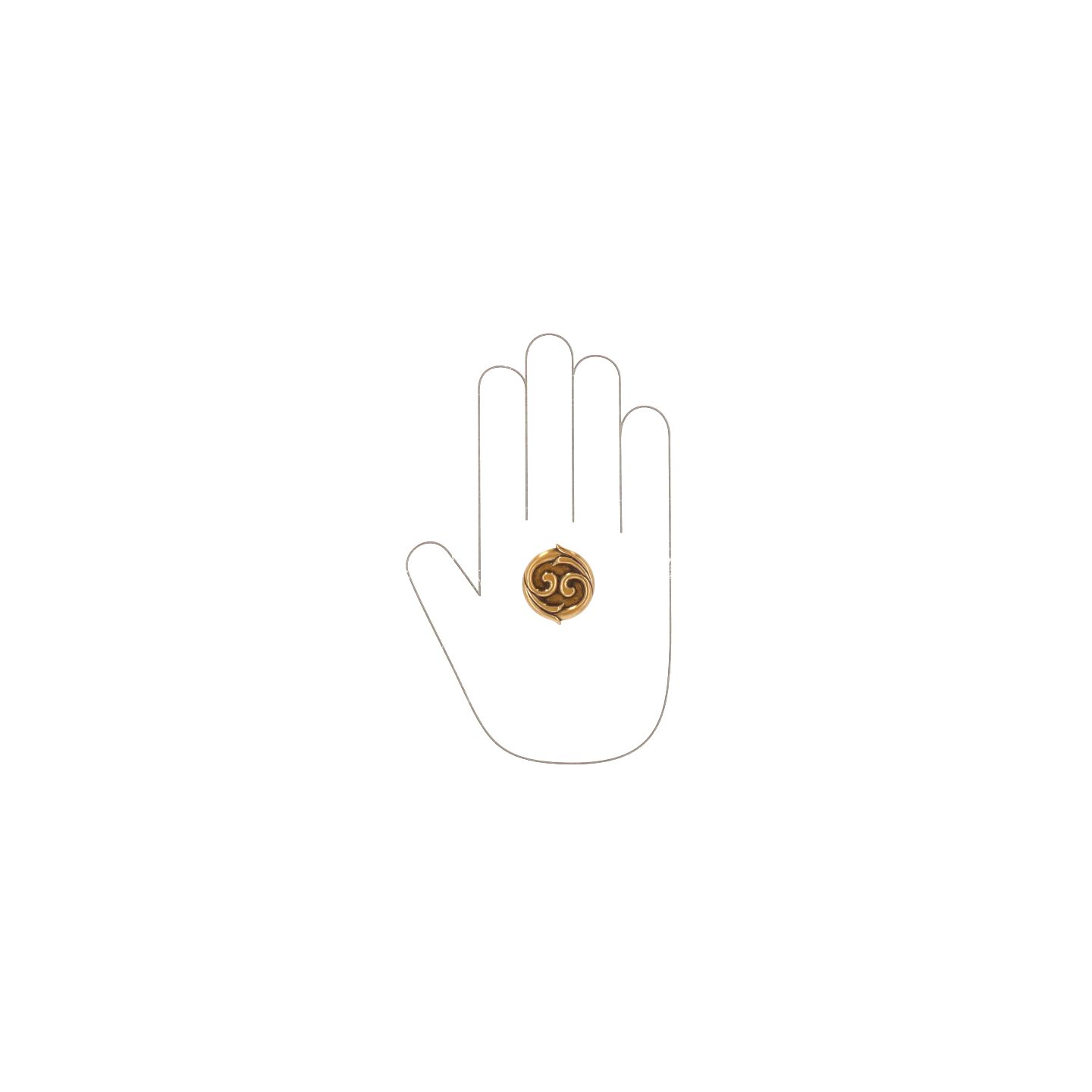 Bouton pour meubles en zamac Diamètre 32mm orvale - Orange / cuivré, Zamak - immagine 4