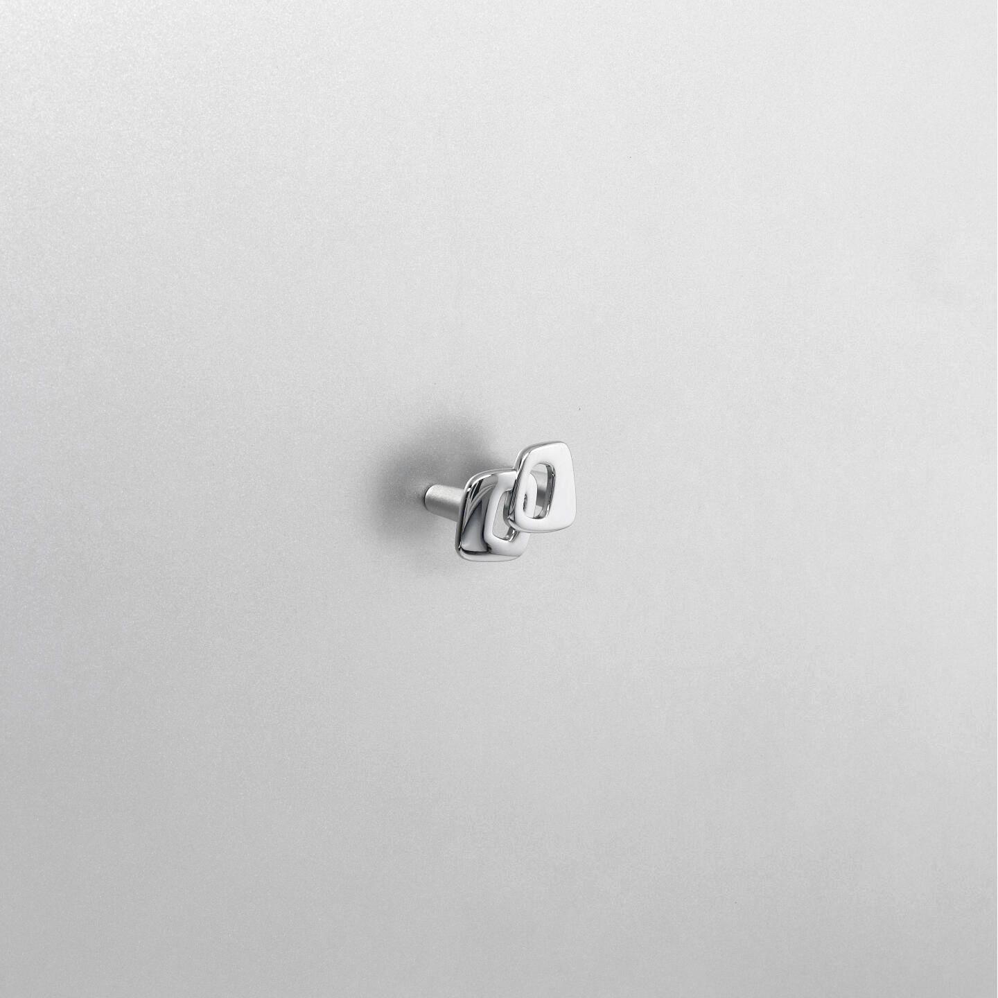 Bouton pour meubles en zamac Entraxe 32mm chrome poli - Gris / argent, Zamak - Image 5