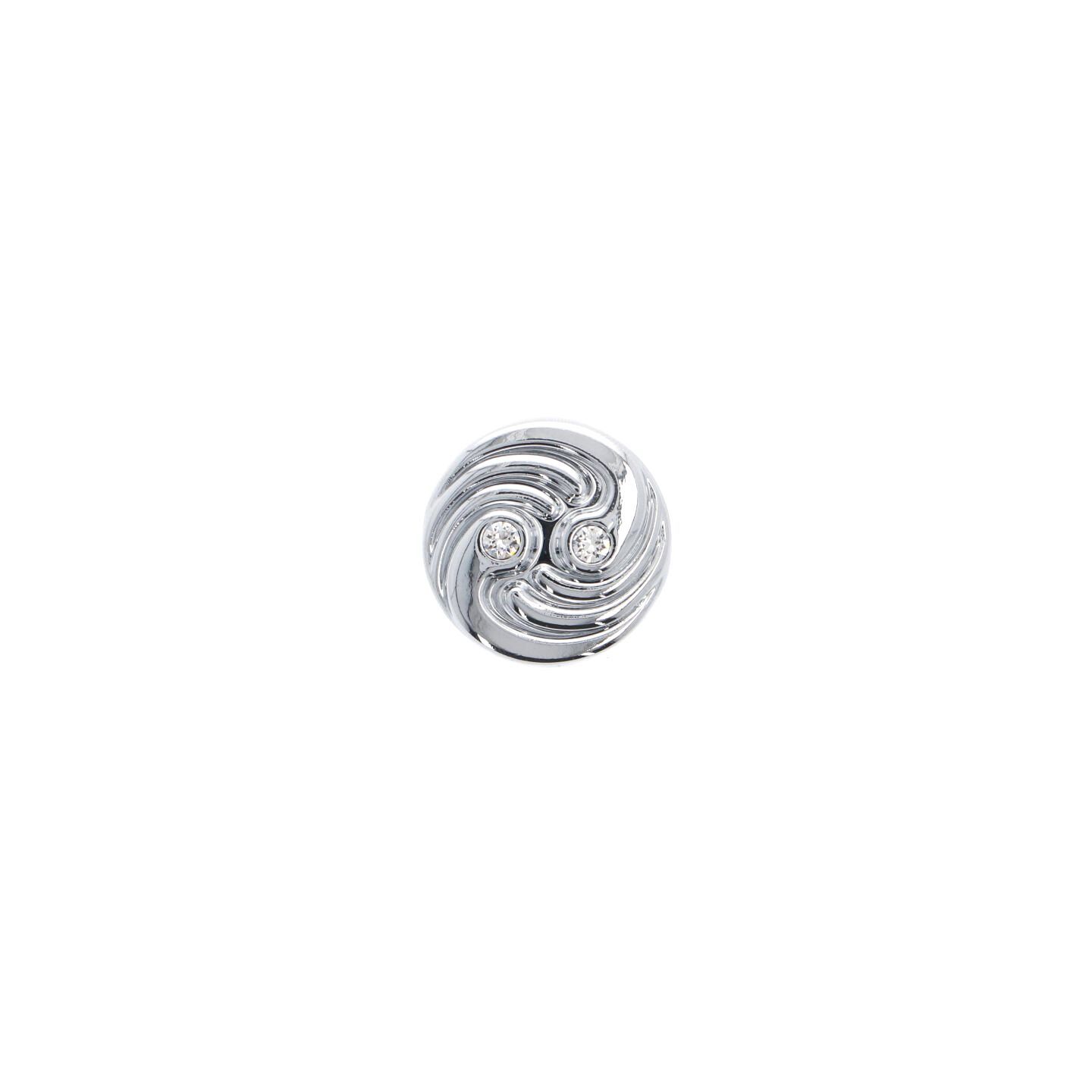 Bouton pour meubles en zamac et cristal Diamètre 31mm chrome poli - Gris / argent, Zamak – Image 3