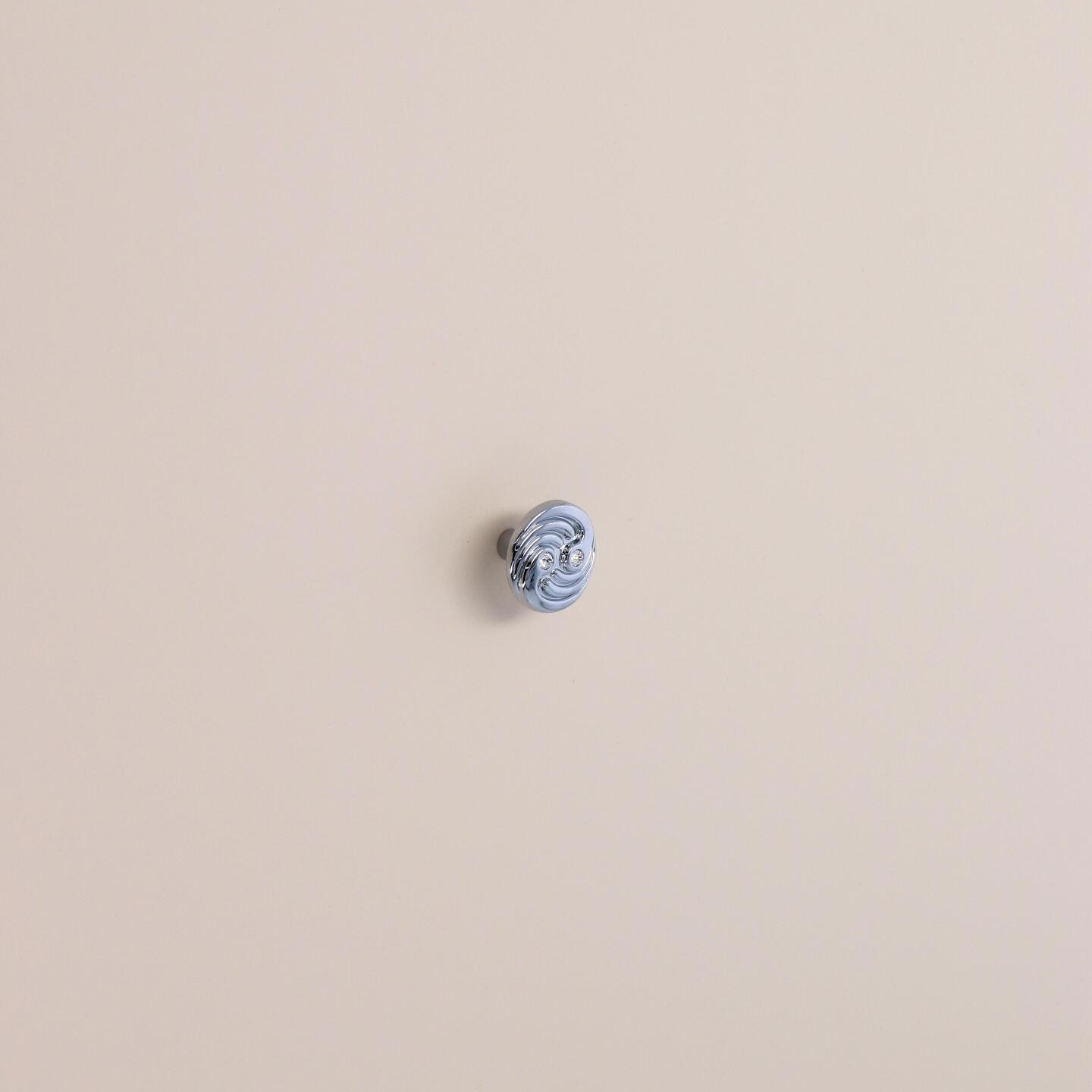 Bouton pour meubles en zamac et cristal Diamètre 31mm chrome poli - Gris / argent, Zamak – Image 5