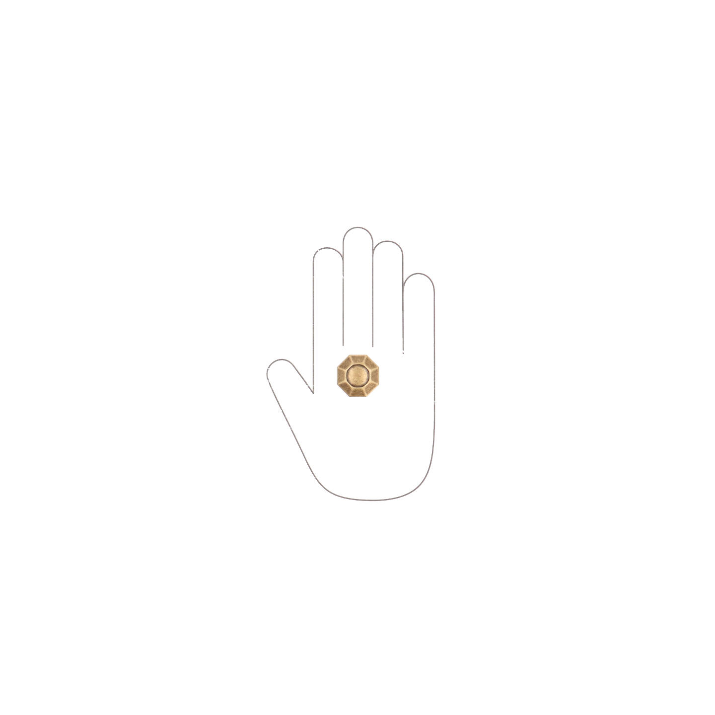 Bouton pour meubles en zamac Diamètre 32mm Florence antique - Orange / cuivré, Zamak - Image 4