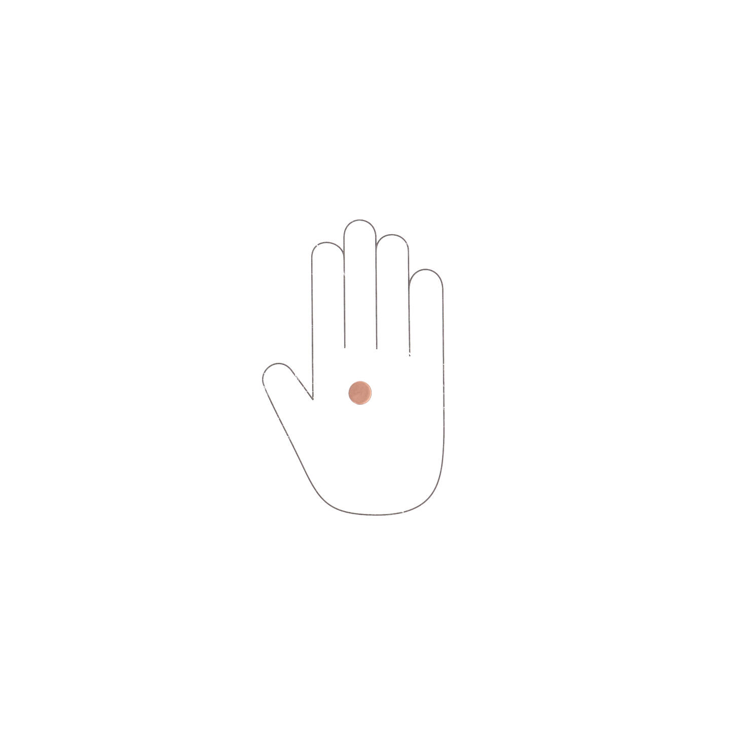 Bouton pour meubles en zamac Diamètre 15mm cuivre vintage - Orange / cuivré, Zamak - immagine 4