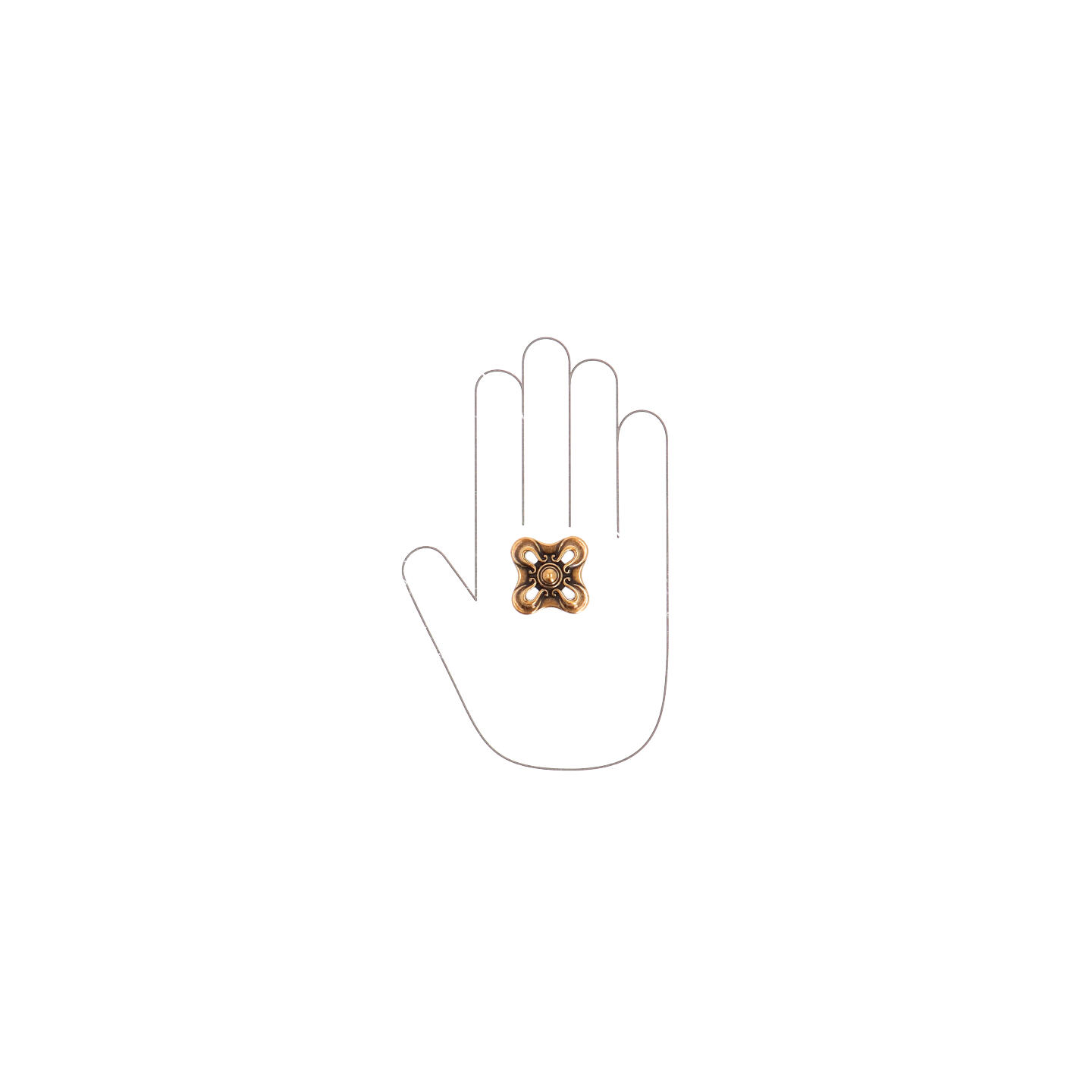 Bouton pour meubles en zamac Diamètre 34mm x 25 orvale - Orange / cuivré, Zamak – Image 4