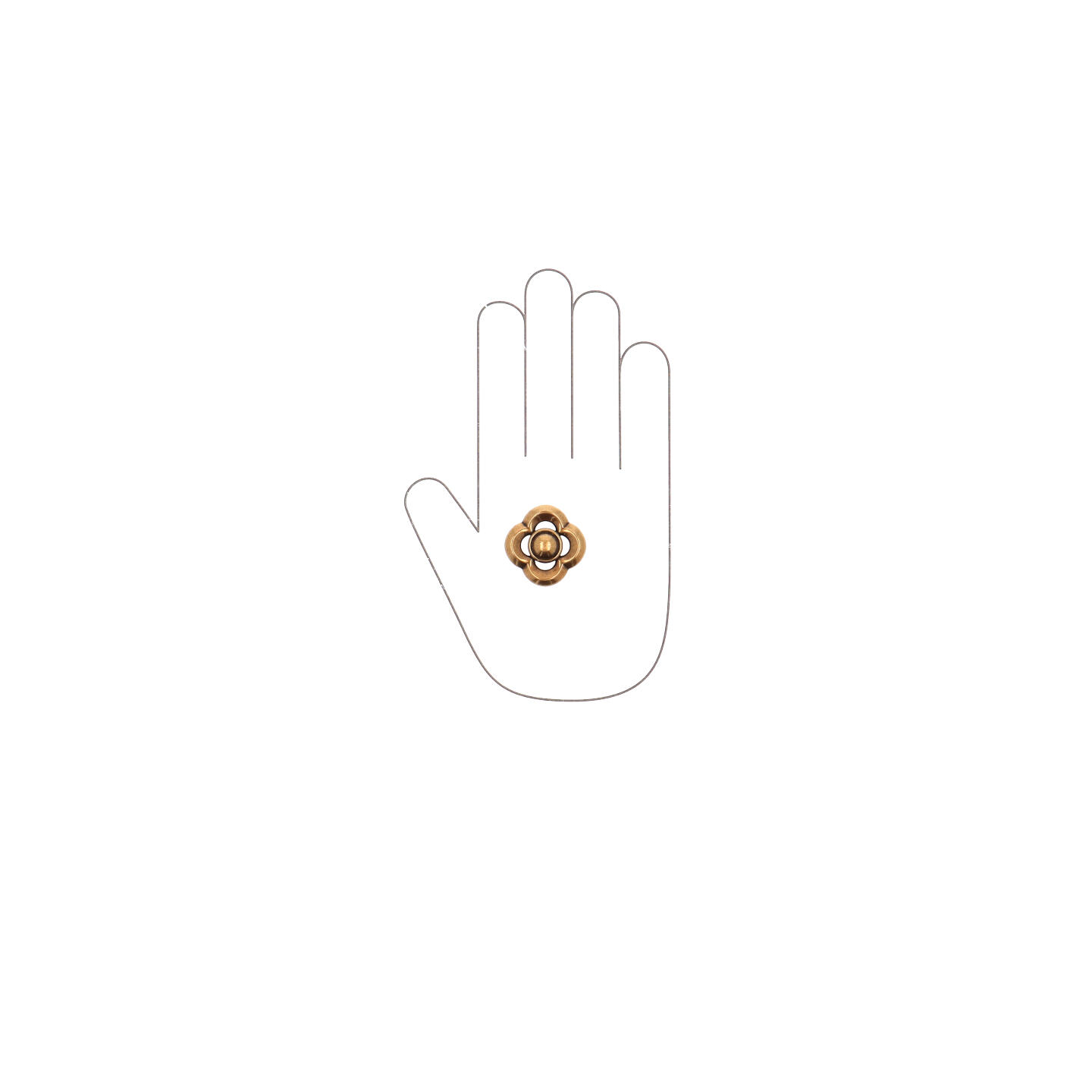 Bouton pour meubles en zamac Diamètre 32mm x 25 orvale - Orange / cuivré, Zamak - Image 4