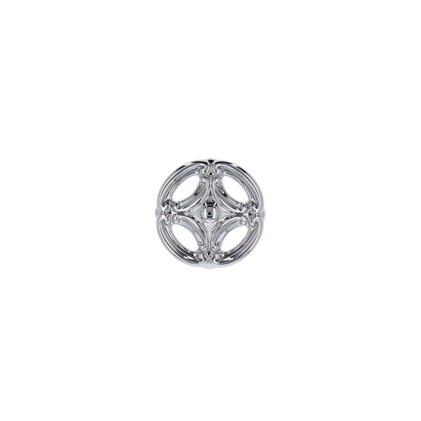Bouton pour meubles en zamac Diamètre 36mm chrome poli - Gris / argent, Zamak - Imagen 3