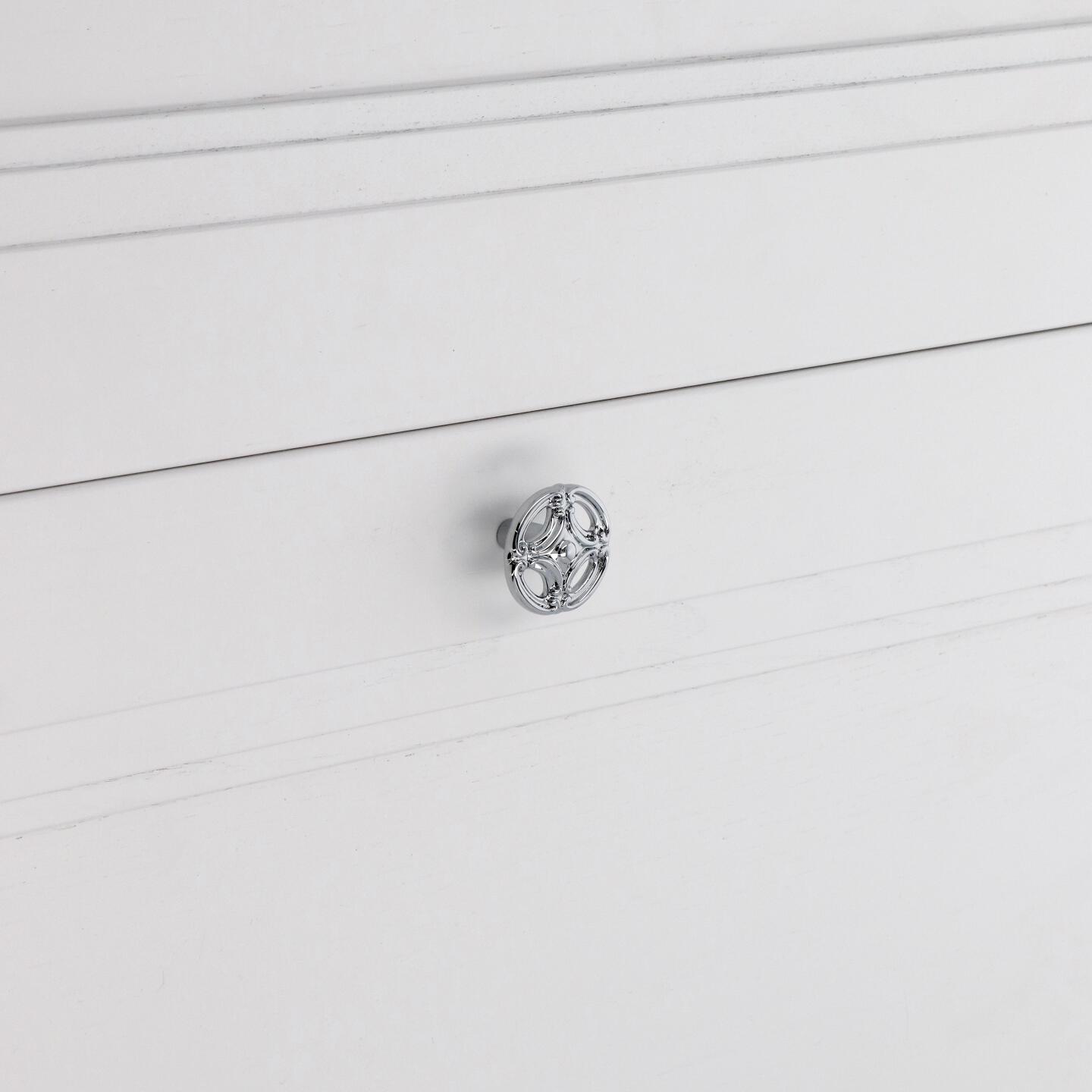 Bouton pour meubles en zamac Diamètre 36mm chrome poli - Gris / argent, Zamak - Imagen 5