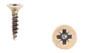 Kit composés de 6 vis 4X18 mm galvanisé Florence antique idéale pour fixations décoratives – Marron, Zinc
