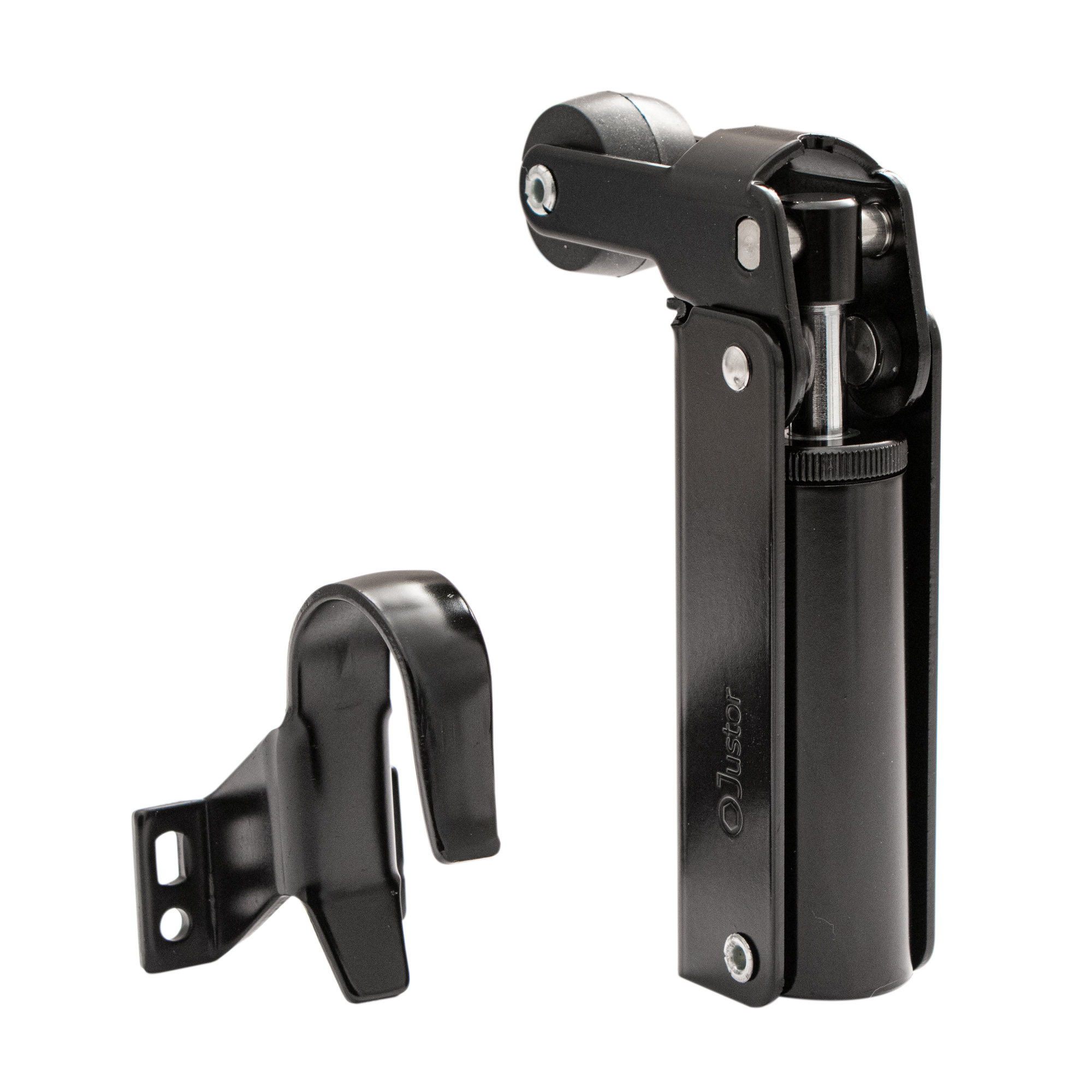 Frein de rétention Réglable force 30 a 60 N en aluminium anodisé noir, pour porte jusqu’à 40 KG