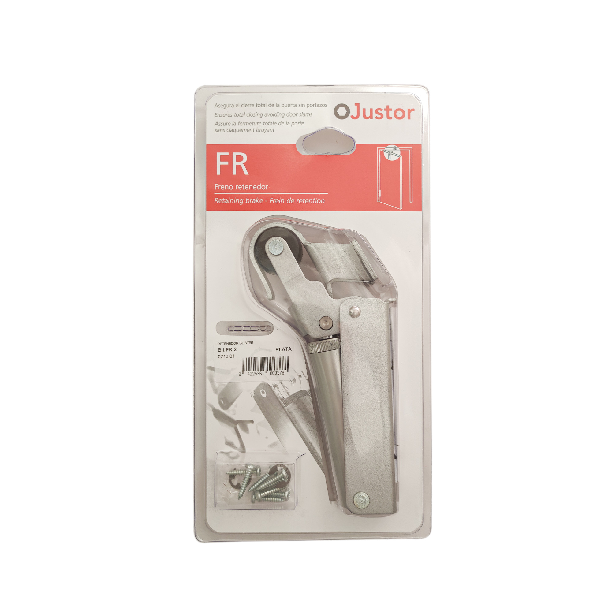 Frein de rétention force 30 N en aluminium Argent pour porte jusqu’à 15 KG - Gris / argent - Imagen 4