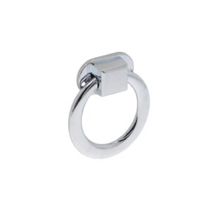 Poignée en zamac finition chrome poli. Ø90×20 mm. Élégante robuste et idéale pour chaises ou mobilier design. – Gris / argent, Zamak