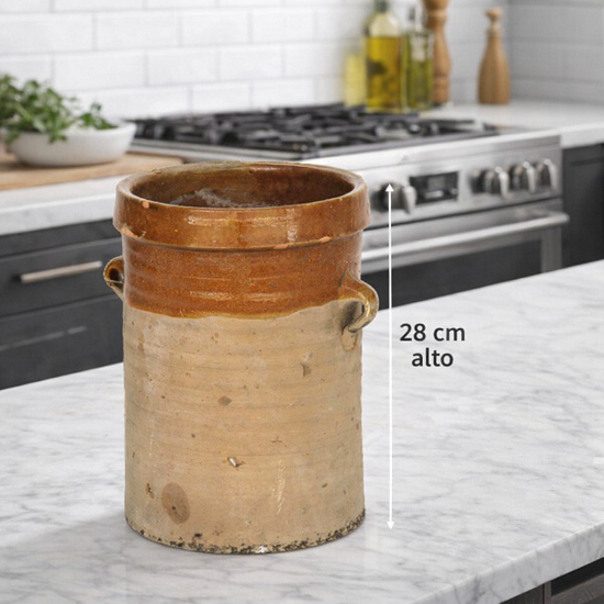 Pot en Terre Cuite Artisanale, D 22cm - Marron, Potterie – Image 2