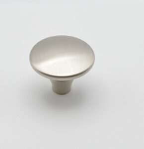 Bouton de meuble en zamac D 30 mm NICKELE BROSSE – Gris / argent, Zamak