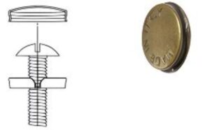 1 Kit composés de 50 cache-vis bronze antique Lot de 25 – Marron, Laiton