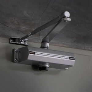 Ferme portes haute performance premium, Force réglable de 4 à 5, corps en Aluminium argent. – Gris / argent