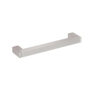 Poignée pour meubles en Acier inox et zamac Entraxe 160mm Nichel satiné – Gris / argent, Acier inoxydable