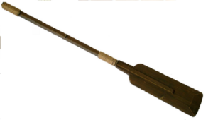 Pagaie décorative en bois marron 18×7 x h140cm
