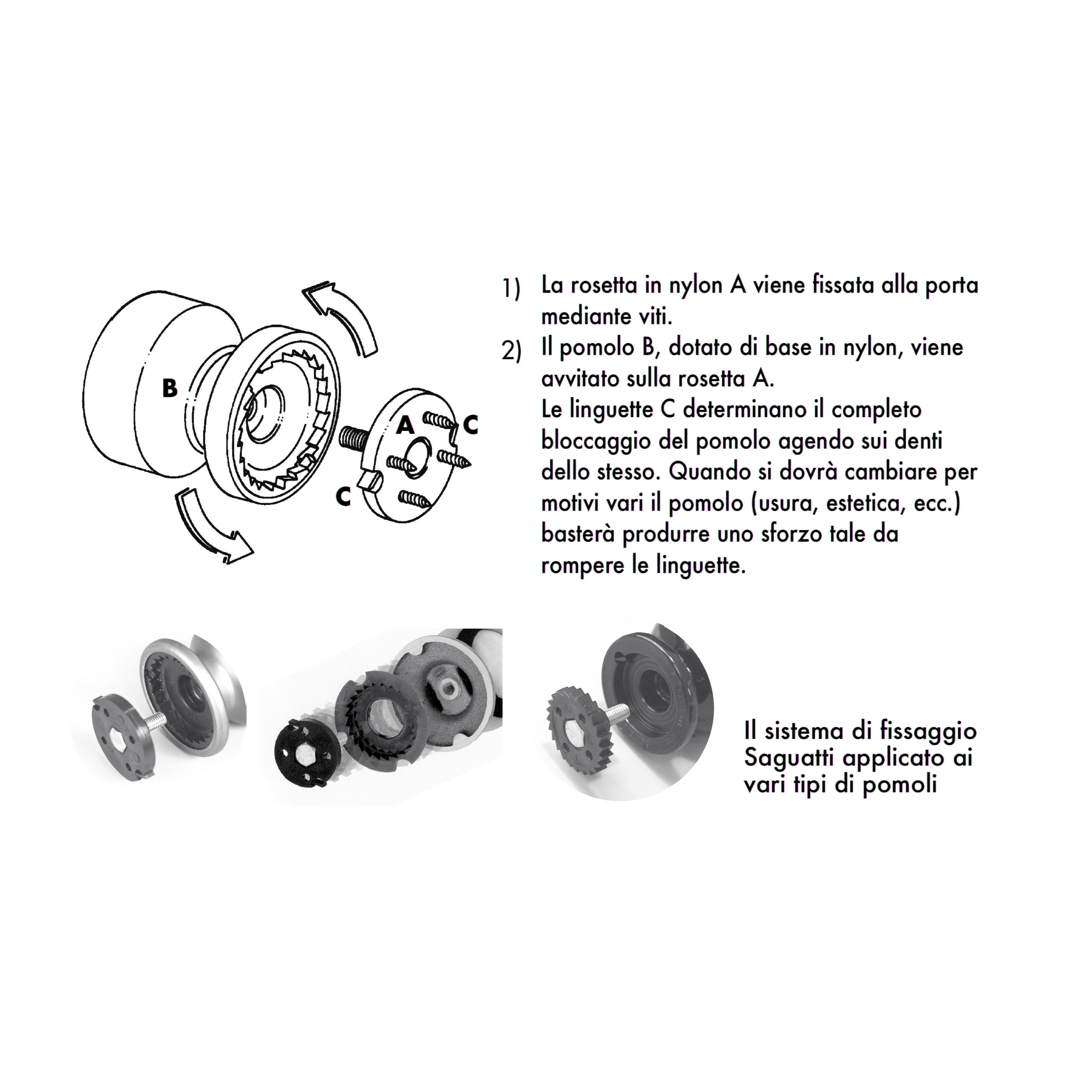 Bouton tirant de porte fixe Ø60 mm en aluminium Or poli - breveté - Jaune / doré – Image 6
