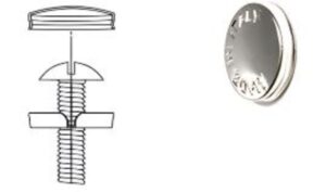 1 Kit composés de 50 cache-vis nickel brillant Lot de 25 – Gris / argent, Laiton