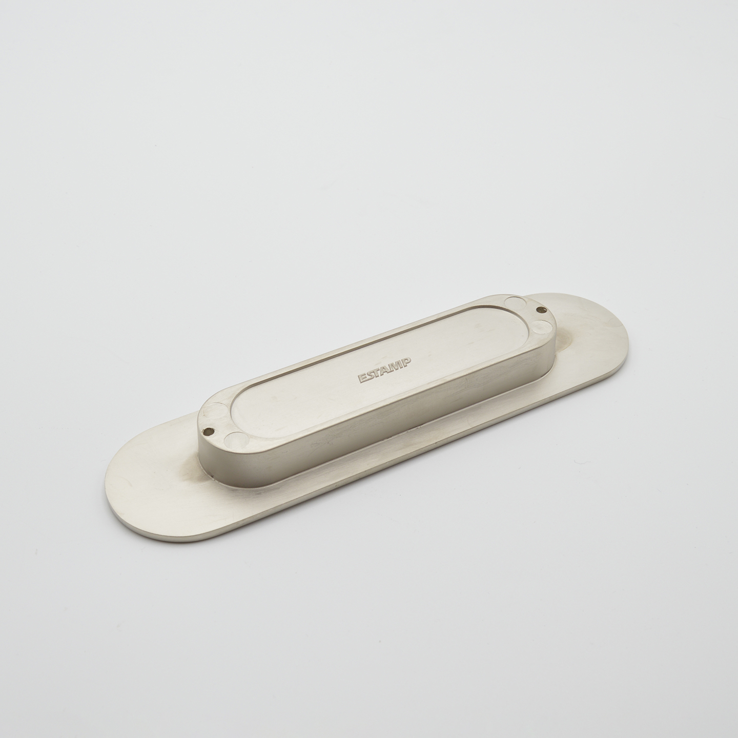 Poignée cuvette ovale de meuble en zamac 150X40 mm NICKELÉ BROSSÉ - Gris / argent, Zamak - Image 2