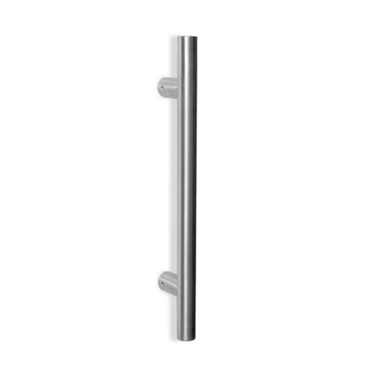 Poignée de tirage Diamètre 30 mm - Entraxe=300 - S=75 - L=450 mm - INOX 304 Brossé grain 240 - Gris / argent, Acier inoxydable