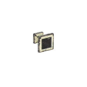 Bouton pour meubles en zamac Diamètre 24mm x 24 Ivoire rustique – Gris / argent, Zamak