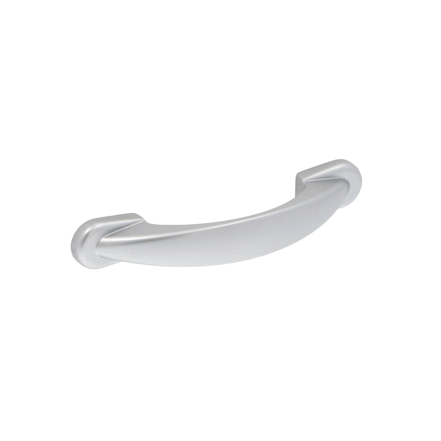 Poignée pour meubles en zamac Entraxe 64mm Aluminium mat verni - Gris / argent, Zamak
