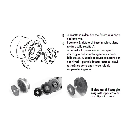 Bouton tirant de porte fixe Ø70 mm en aluminium BLANC RAL 9010 - breveté – Image 6