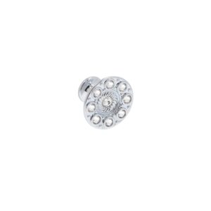 Bouton pour meubles en zamac et cristal Diamètre 32mm chrome poli – Gris / argent, Zamak