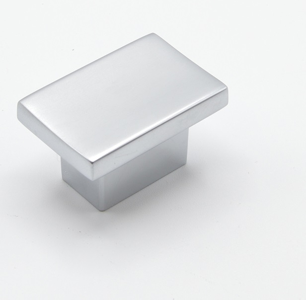 Bouton de meuble en zamac 16X37 mm CHROMÉ MAT - Gris / argent, Zamak – Image 2