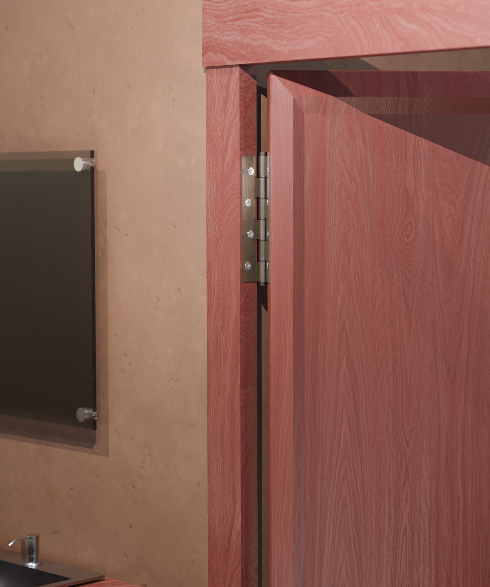 Charnière simple action à ressort, 180X40 mm, en acier inox 316, pour porte de 40 mm - Gris / argent, Acier inoxydable – Image 3