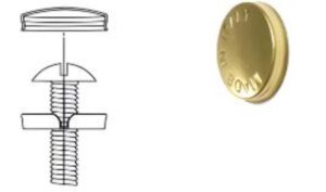 1 kit composés de 50 cache-vis laiton poli Lot de 6 – Jaune / doré