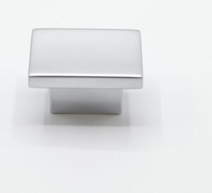 Bouton de meuble en zamac 16X37 mm CHROMÉ MAT – Gris / argent, Zamak