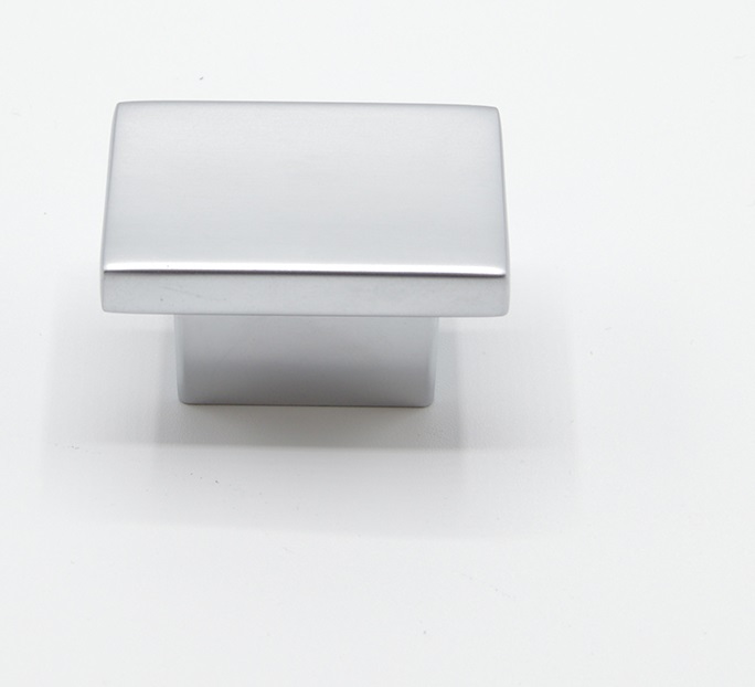 Bouton de meuble en zamac 16X37 mm CHROMÉ MAT - Gris / argent, Zamak