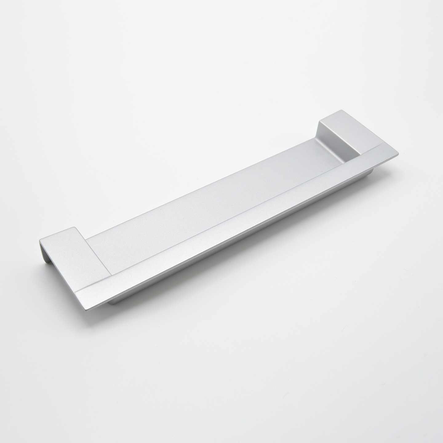 Poignée cuvette rectangulaire de meuble en zamac 180x45 mm ALUMINUM - Gris / argent, Zamak – Image 2