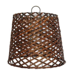 Bougeoir de plafond en osier marron 26 diamx34 diam.x h29cm