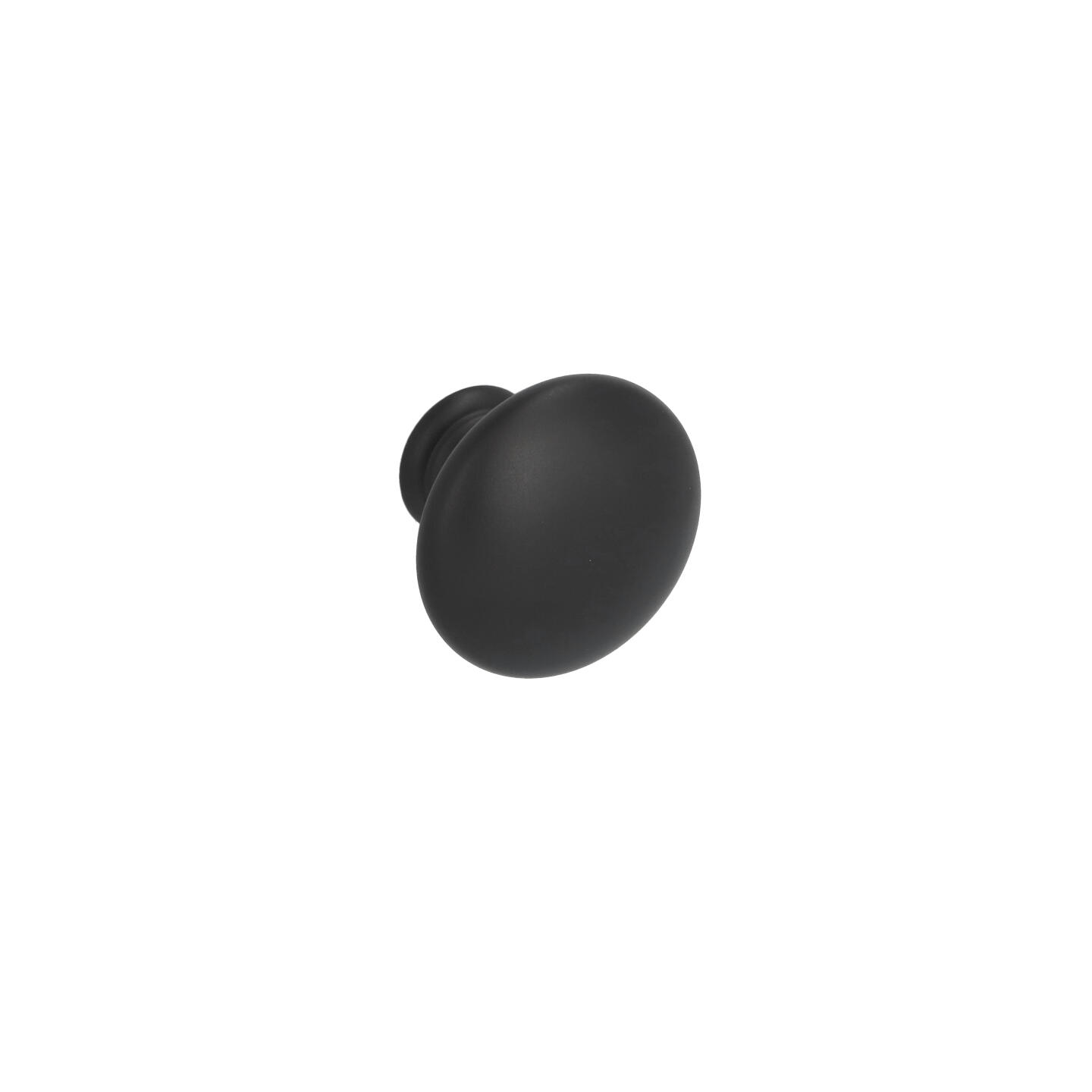 Bouton pour meubles en zamac Diamètre 35mm Vernis noir mat - Zamak